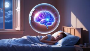 女性が眠っている